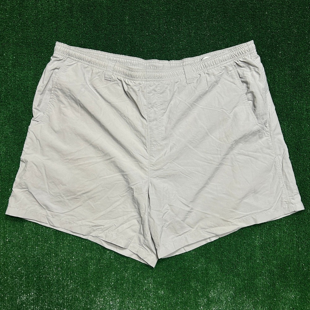 Columbia PFG Shorts Mens XXL Gray Performance Fishing Gear Nylon Mesh Lined 6in